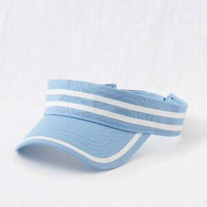 OFFLINE By Aerie Light Blue White Striped Retro Unisex Visor